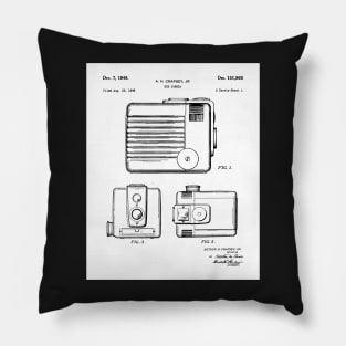 Box Camera Patent - Photographer Photography Fan Art - White Pillow