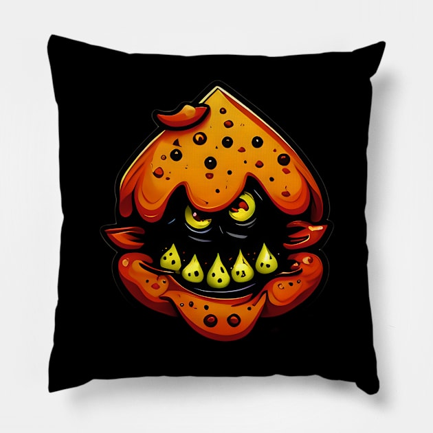 Orange Monster Pillow by Gameshirts