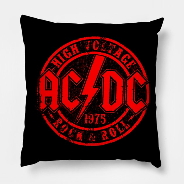 Vintage ACDC 1975 Pillow by GisarRaveda