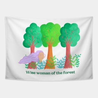 Wise woman of the forest Tapestry