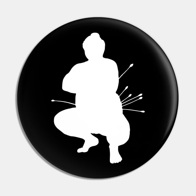 Sumo Silhouette Pin by KC Happy Shop