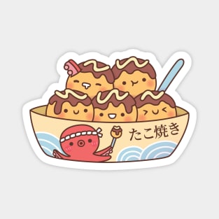 Cute Japanese Food Takoyaki Octopus Balls Magnet