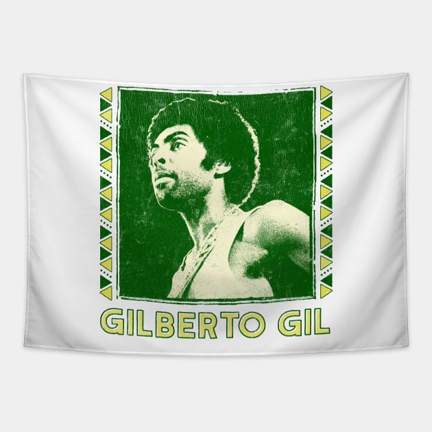 Gilberto Gil / Retro Original Fan Art Design Tapestry by DankFutura