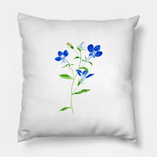 Blue eyed Mary flowers Pillow