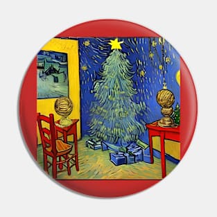 Christmas - Van Gogh Style Pin