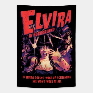 Elvira In Horrorland Classic Tapestry