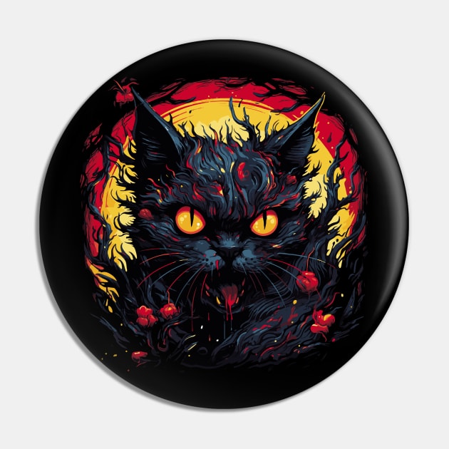 Scary Goth Cat Chilling goth black cat for halloween Pin by tatadonets