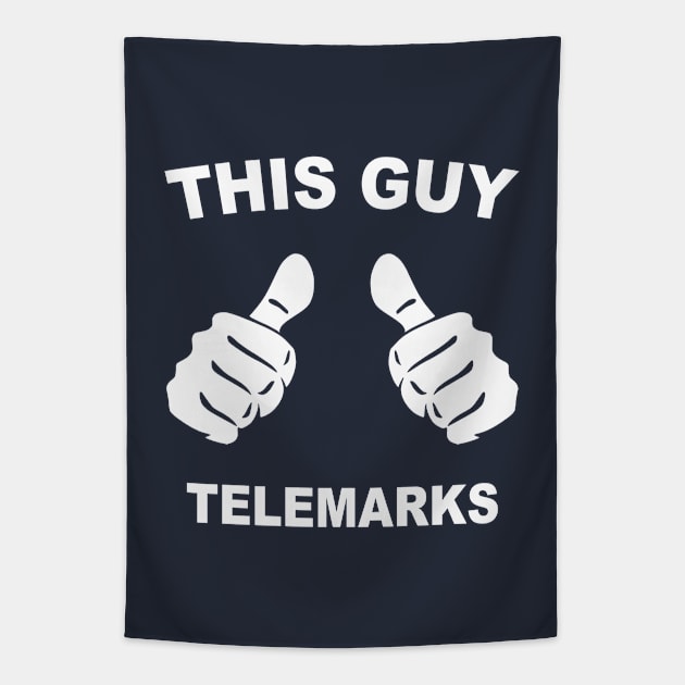 This Guy Telemarks Tapestry by esskay1000