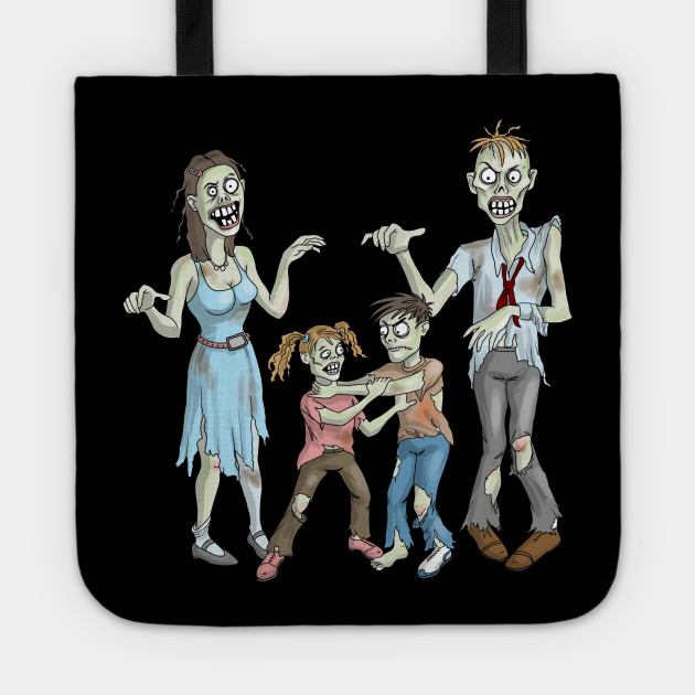 Zombie Family Of Zombies Halloween Mom Zombie Dad Zombie Brother Zombie Sister Zombie Zombie Tragetasche Teepublic De