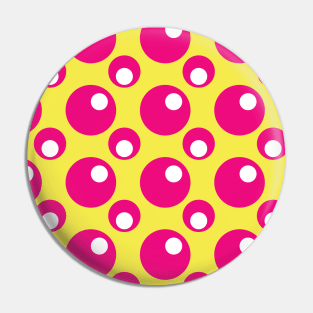 Pink and Yellow Circle Seamless Pattern 004#001 Pin