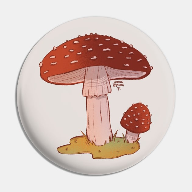 Mushroon design three Pin by Heyitsgarazi