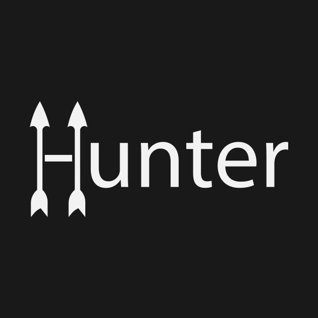 Hunter creative text design by BL4CK&WH1TE 