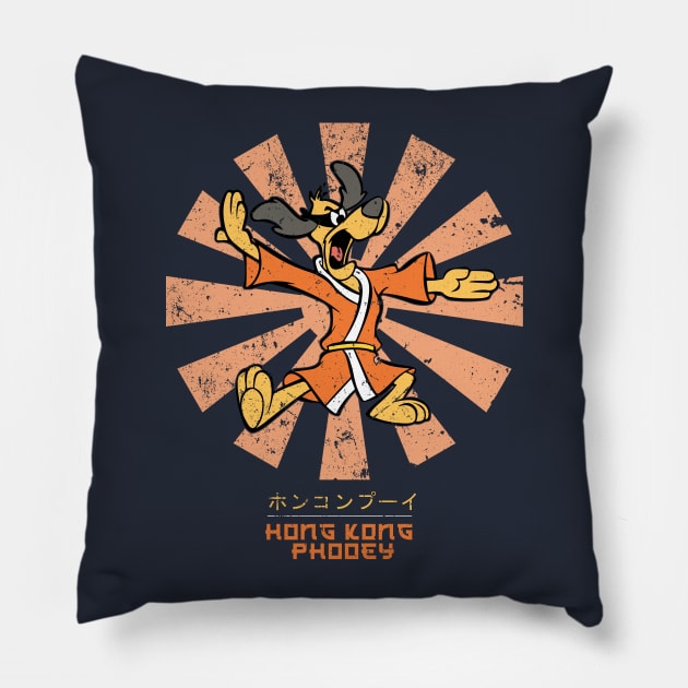 Hong Kong Phooey Retro Japanese Pillow by Nova5