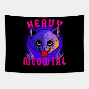 Heavy Meowtal Cat Tapestry