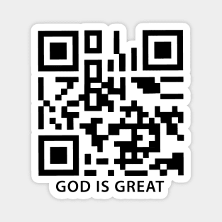 God is Great Qr Code Magnet