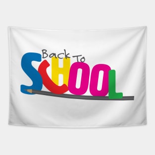 Back to School text and Pencil Tapestry