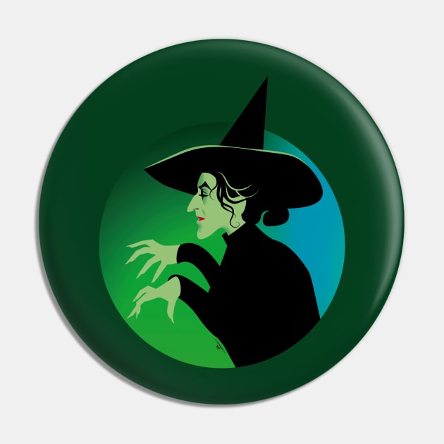 Wicked Witch of the West Pin by AlejandroMogolloArt