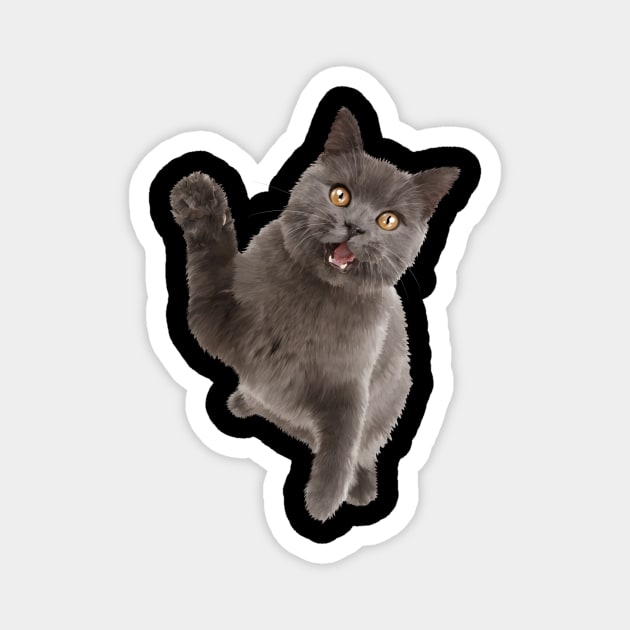 Cute Black Cat, Cat Lover Magnet by logiamerch