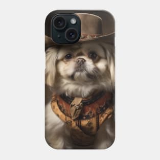 Cowboy Dog - Pekingese Phone Case