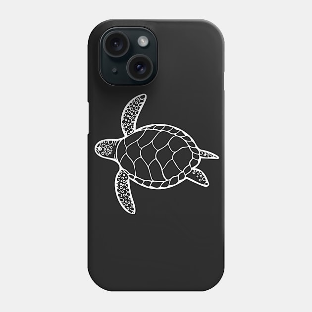 Turtle in White Phone Case by LoraMaze