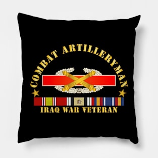 Combat Artilleryman Badge - Iraq War Vet w SVC Pillow