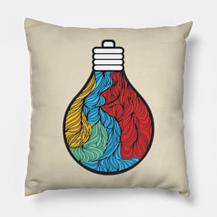 Rainbow Lamp Colorful Pillow