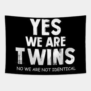 Yes We Are Twins No Were Not Identical Siblings Funny Twins Tapestry