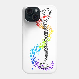 Rainbow Heart chain Phone Case