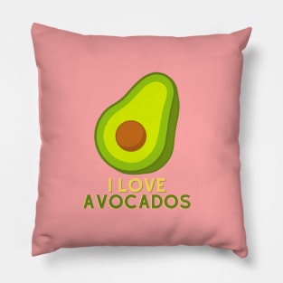 I Love Avocados! Pillow