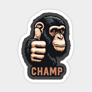 Champ Chimpanzee Thumbs Up Magnet