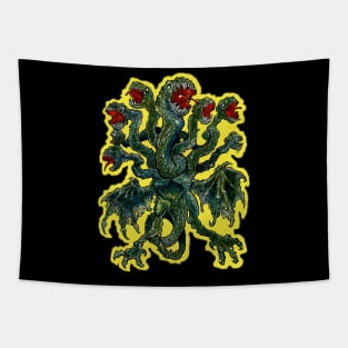 Zombie Hydra Flaming Glow Design Tapestry