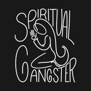 Spiritual Gangster Line Art T-Shirt