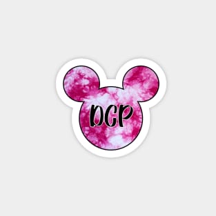 dcp pink tie dye ears Magnet