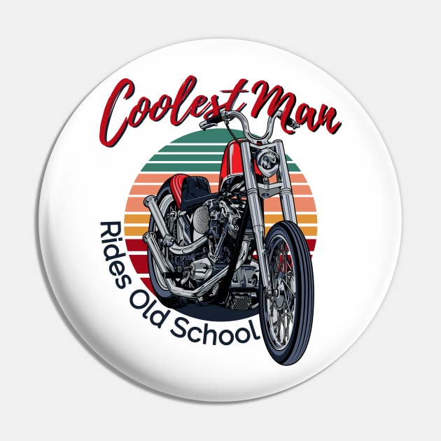 Coolest man rides old school, vintage motorcycle, old school bike - Coolest  Manny Ever - Pin