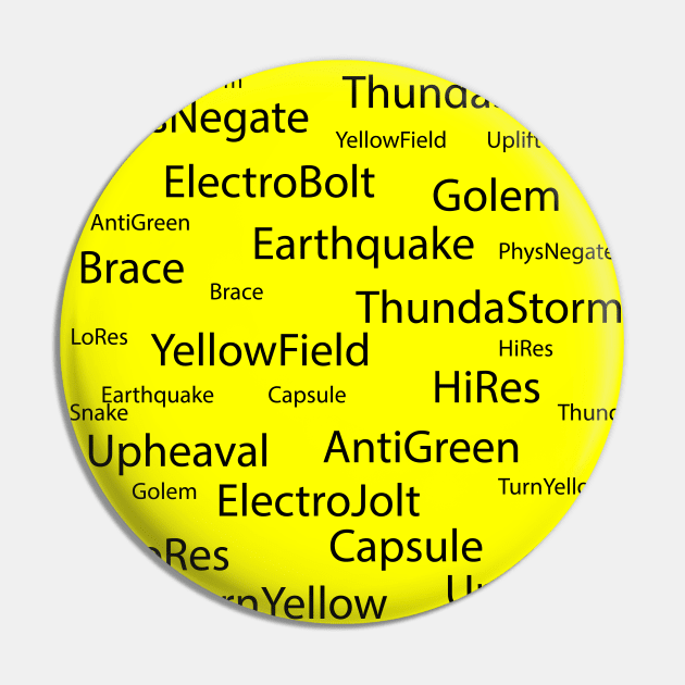 Chrono Cross Yellow Elements Pattern Pin by inotyler
