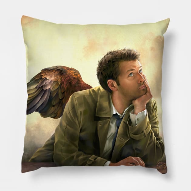 Castiel Renaissance Style Pillow by GioGui