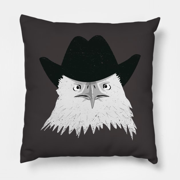 Eagle Cowboy Hipster Pillow by propellerhead