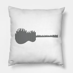 Acoustic Guitar Sound Waves Light Theme Pillow