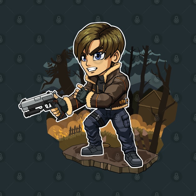 FA Chibi RE4 Leon by Xar623