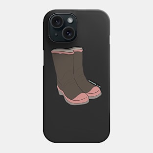 Hand Drawn New Zealand Red Band Gumboots Phone Case