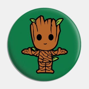 I am Groot Chibi Pin