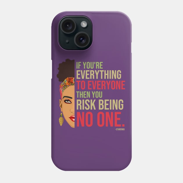 Black Woman Be the Change You Wish To See Word Art Phone Case by Melanificent1