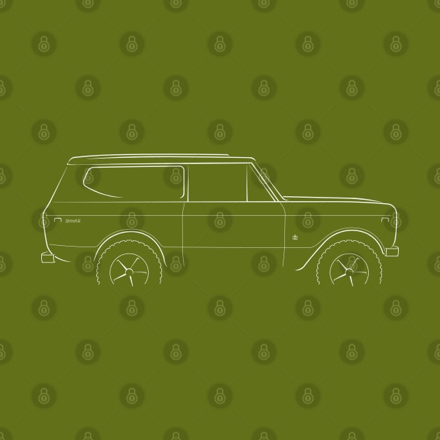 International Harvester Scout 2 - profile stencil, white by mal_photography