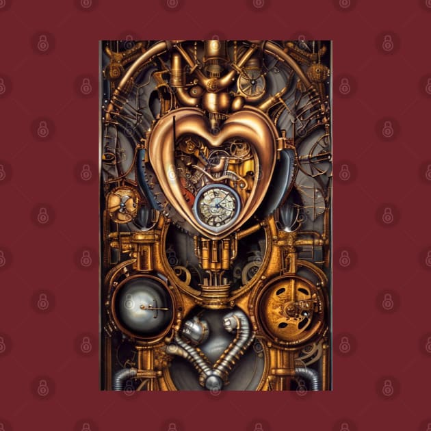 Steampunk mechanical heart by Dendros-Studio