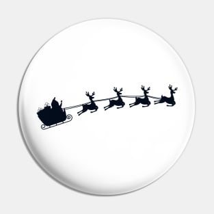 Santa's carriage and reindeers Pin