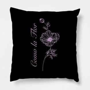 Como la flor - light purple design Pillow