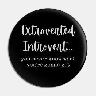Extroverted Introvert Pin