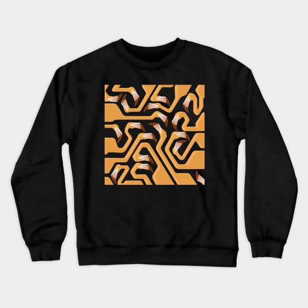 Birds Abstract Yellow Graphic Crewneck Sweatshirt Teepublic