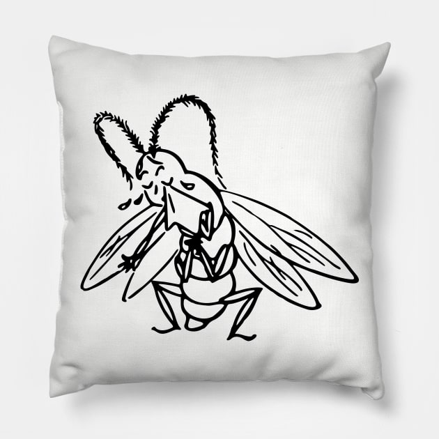 Crying Bug Pillow by linesdesigns