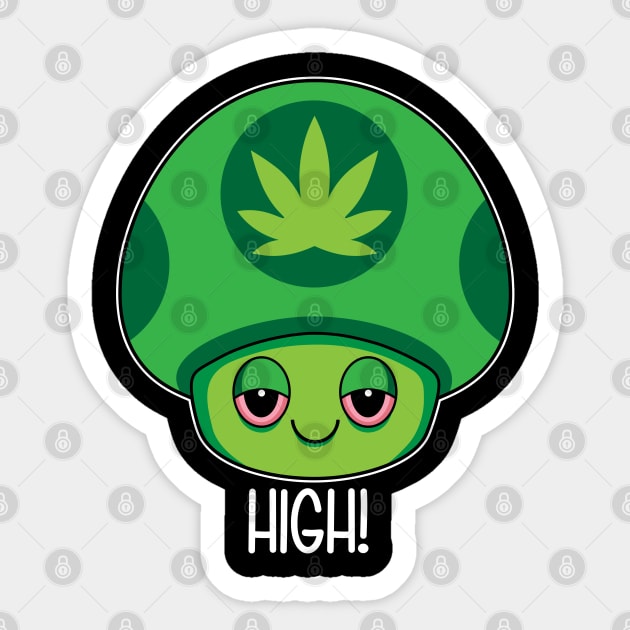 Weed Mushroom Sticker